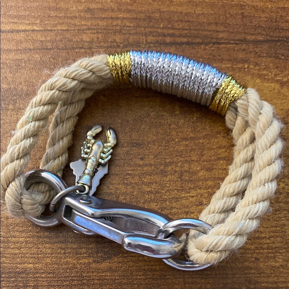 Nautical “The Ropes” Bracelet with Silver and Gold Accents